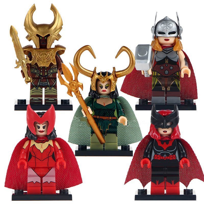 Heimdallr Lady Loki Lady Thor Minifigures Lego Compatible Thor movie Set