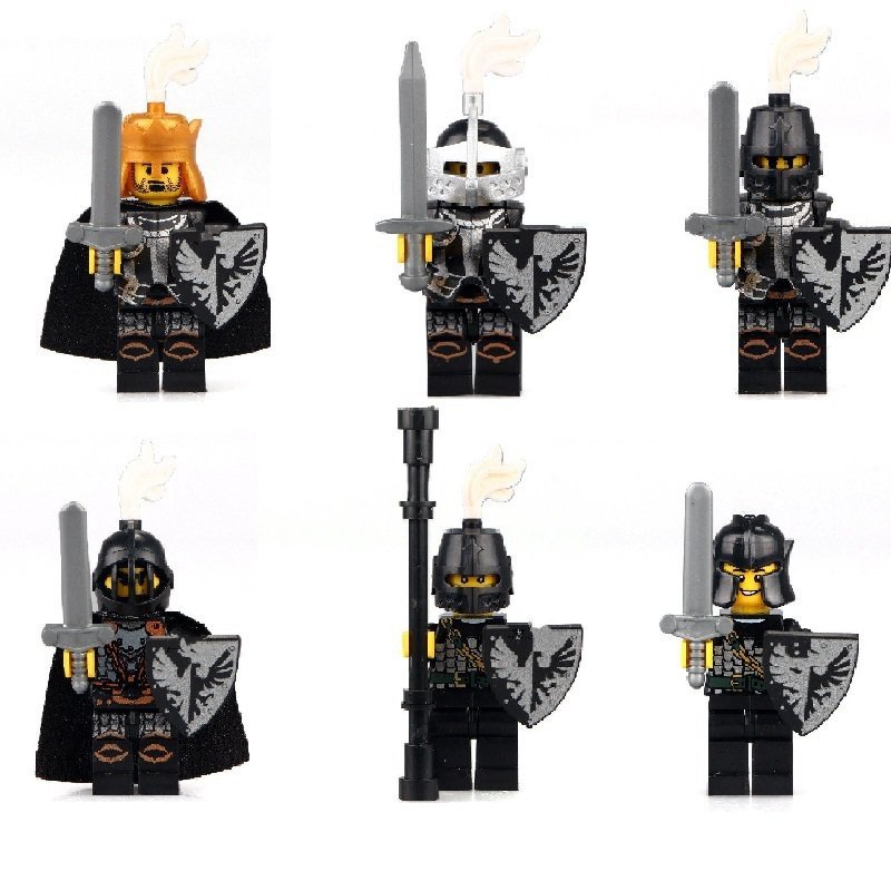 Middle Ages Knighton Castle Armor Soldiers Minifigures Lego Compatible Toy