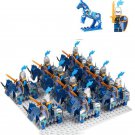 Blue Leo's Army Knight Minifigures Lego Compatible Medieval King Leo's Castle