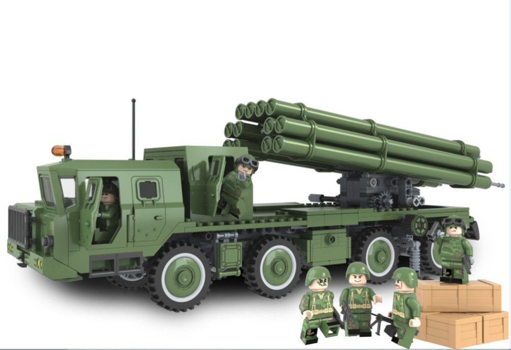Russian BM 30 Model Rocket artillery Minifigures Legoe Compatible Military Rocket artillery