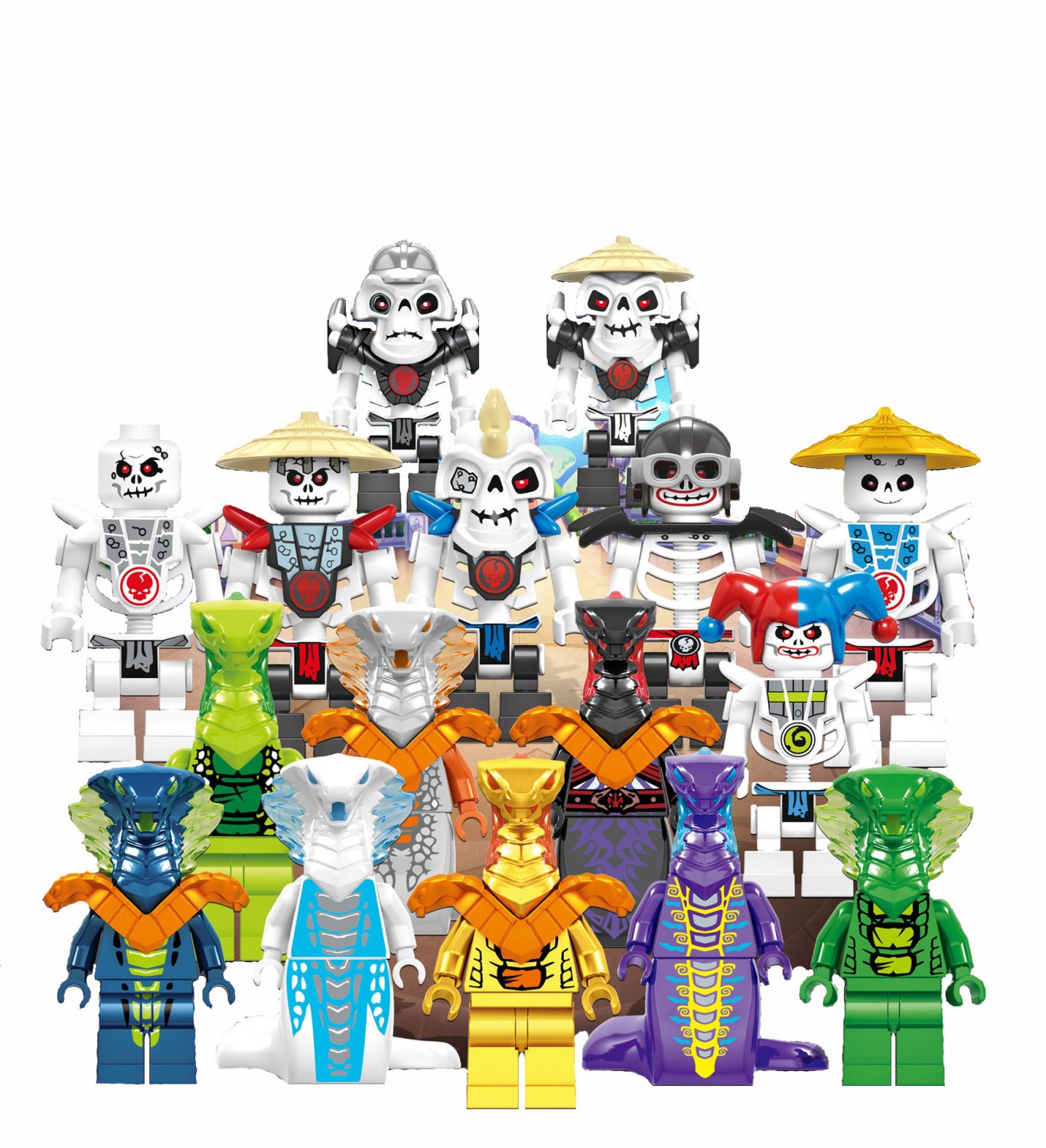 Ninjago Skull army strikes snake Set Minifigures Lego Compatible Toy