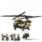 Military CH-47 Chinook Helicopter Soldier Minifigures Lego Compatible Toy