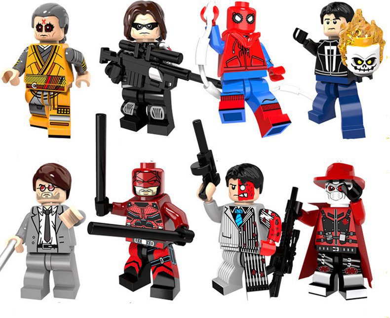 Daredevil Two-Face Kaecilius Deadshot Minifigures Lego Compatible Superhero movie Set