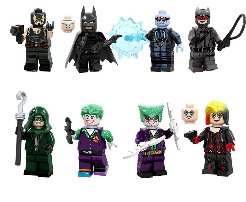 Harley Quinn Mister Freeze Catwoman Minifigures Lego Compatible Batman ...