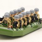 USA Rubber Boats soldiers Minifigures Lego Compatible WW2 Normandy Landing
