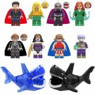 Aquaman Shark Corps Ocean Master Mera Minifigures Lego Compatible DC Super Heroes Set
