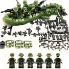 Camouflage Rubber Boats Commando Minifigures Lego Compatible Military Set