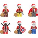 Thor Deadpool Iron Man Santa Claus Minifigures Lego Compatible Santa Claus Set