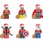 Thor Deadpool Iron Man Santa Claus Minifigures Lego Compatible Santa Claus Set