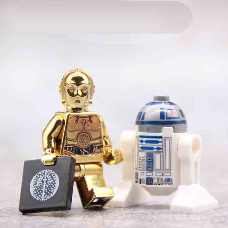 R2D2 C3PO Minifigures Lego Compatible Star War Set