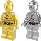Gold Silver C-3PO Minifigures Lego Compatible Star Wars set