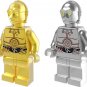 Gold Silver C-3PO Minifigures Lego Compatible Star Wars set