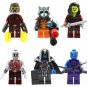 Ronan Star-Lord Gamora Rocket Racoon Minifigures Lego Compatible Guardians of the Galaxy 1 Set