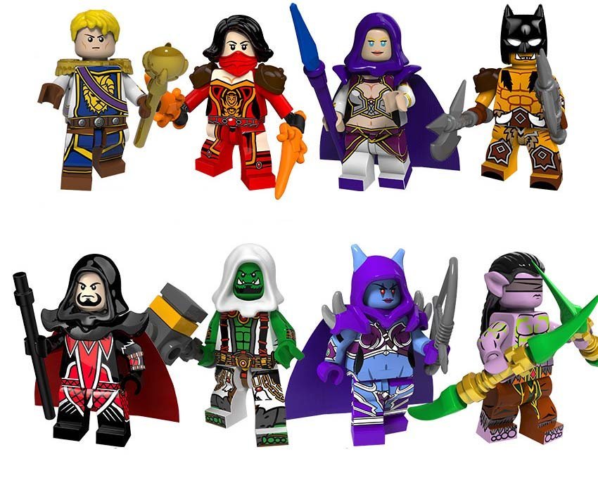 World of Warcraft Thrall Rexxar Illidan Minifigures Lego Compatible ...