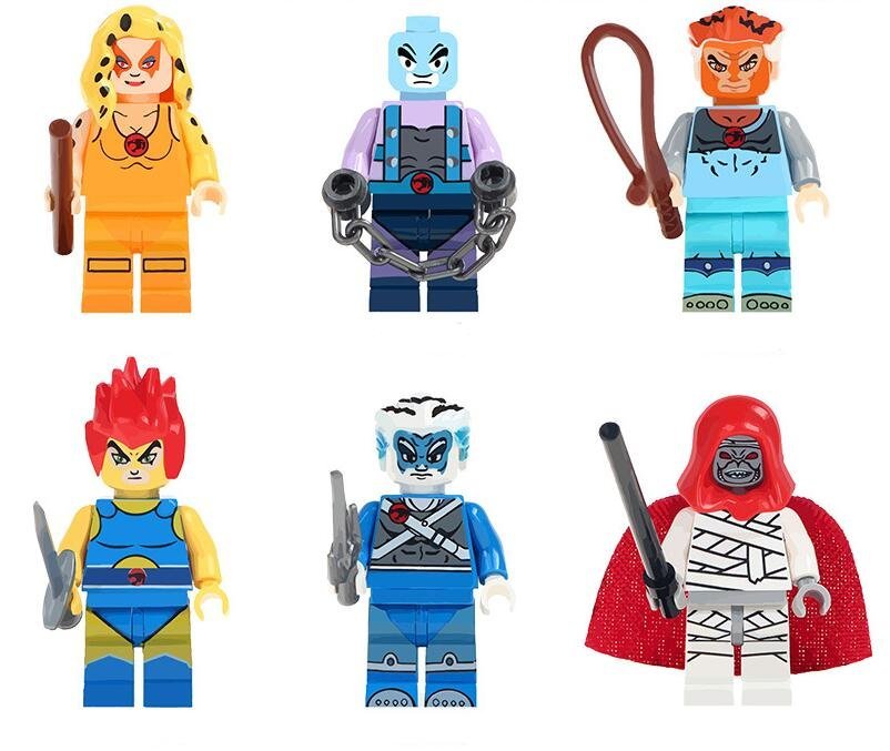 Lion-O Tygra Panthro Cheetara Minifigures Lego Compatible Thundercats Set