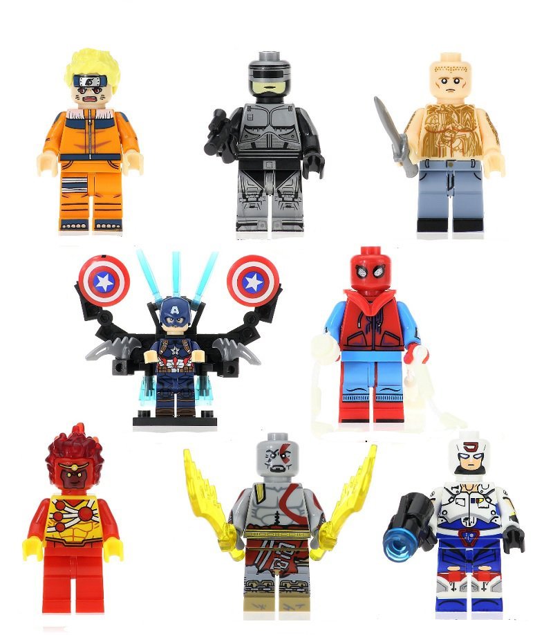 Movie Minifigures Captain America Robocop Firestorm Ghost of Sparta ...