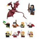 Bard the Bowman Thorin II Bilbo Baggins Smaug  Minifigures Lego Compatible The Hobbit Set