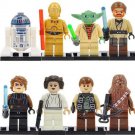 Star Wars Obi-Wan Yoda R2D2 Princess Leia Anakin Minifigures Lego Compatible Toy