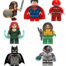 Justice League Batman Wonder Woman Aquaman The Flash Cyborg Mera Minifigures Lego Compatible Toy
