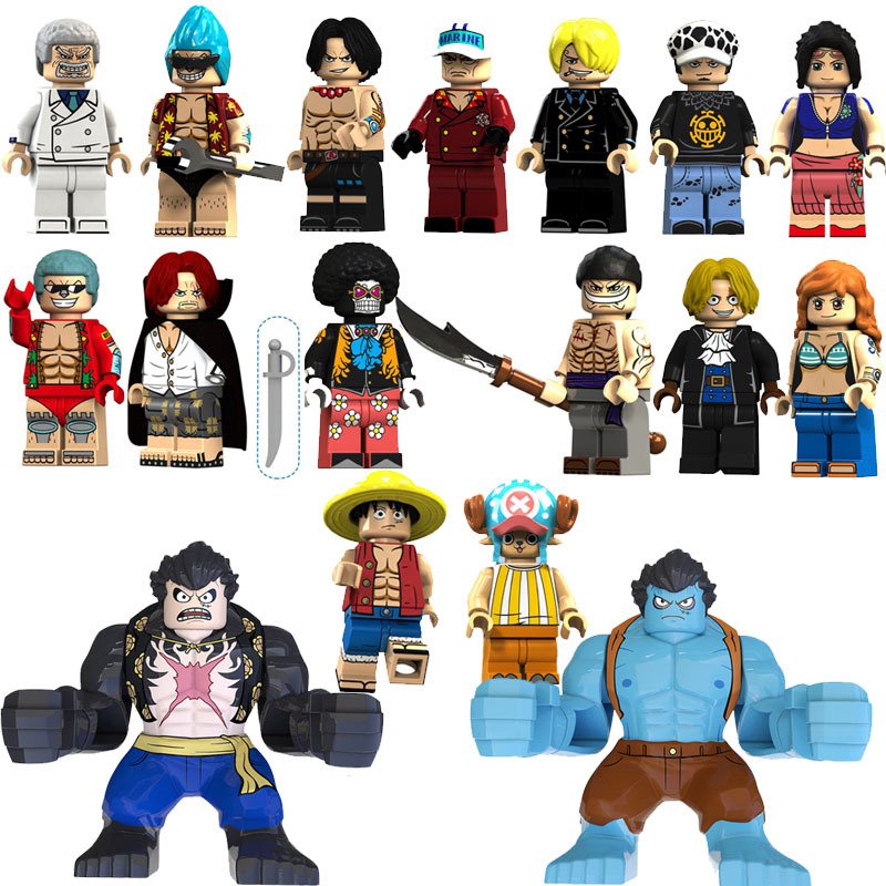 17pcs One Piece Comic Minifigures D Luffy D·dragon Lego Compatible