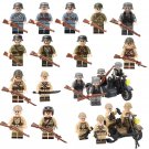 German army and Japanese troops motorcycle Minifigures Lego Compatible WW2 Military Set