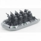 Riot Police Rubber boats Minifigures Lego Compatible City SWAT Set