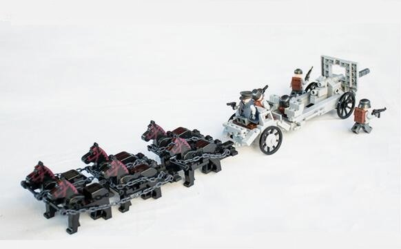 WW2 German artillery Horse team Minifigures Lego Compatible Military Set