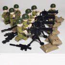 WW2 America Heavy Machine Gun Minifigures Lego Compatible Campaign for North Africa Set