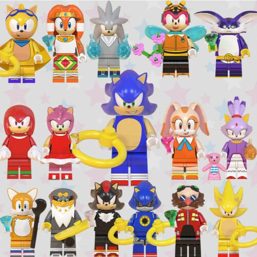 16pcs New Sonic the Hedgehog character Minifigures Lego Compatible ...