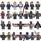 The Falcon and the Winter Soldier Black Widow Movie Minifigures Lego Compatible Super Heroes Set