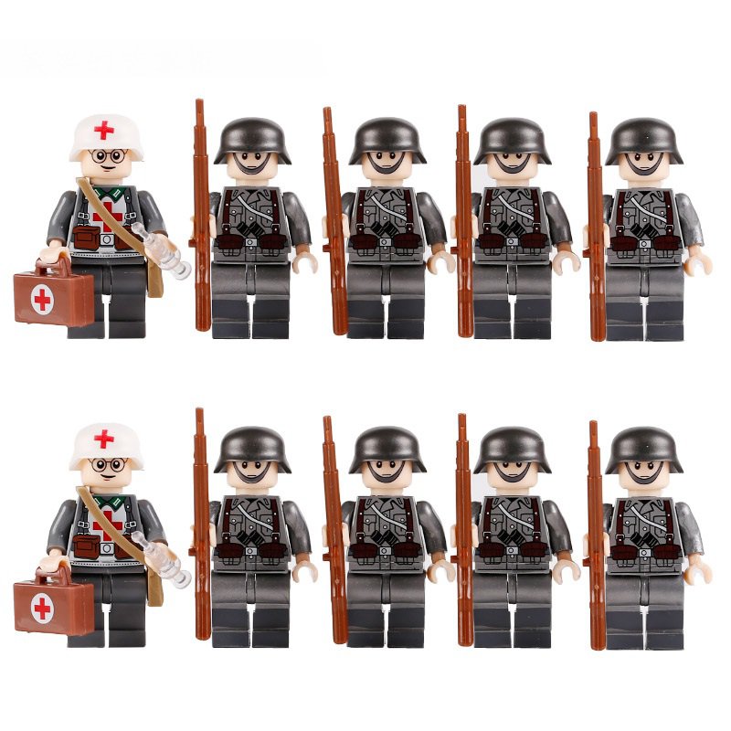 Germany Bundeswehr medic Minifigures Lego Compatible WW2 Germany soldier Set