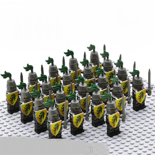 21pcs Middle Ages Kingdoms Knight Minifigures Lego Compatible Medieval Knights Set