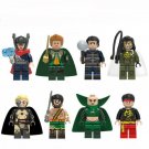 Fandral Hogun Viper Malekith Heracles Moondragon Minifigures Lego Compatible Thor movie Set