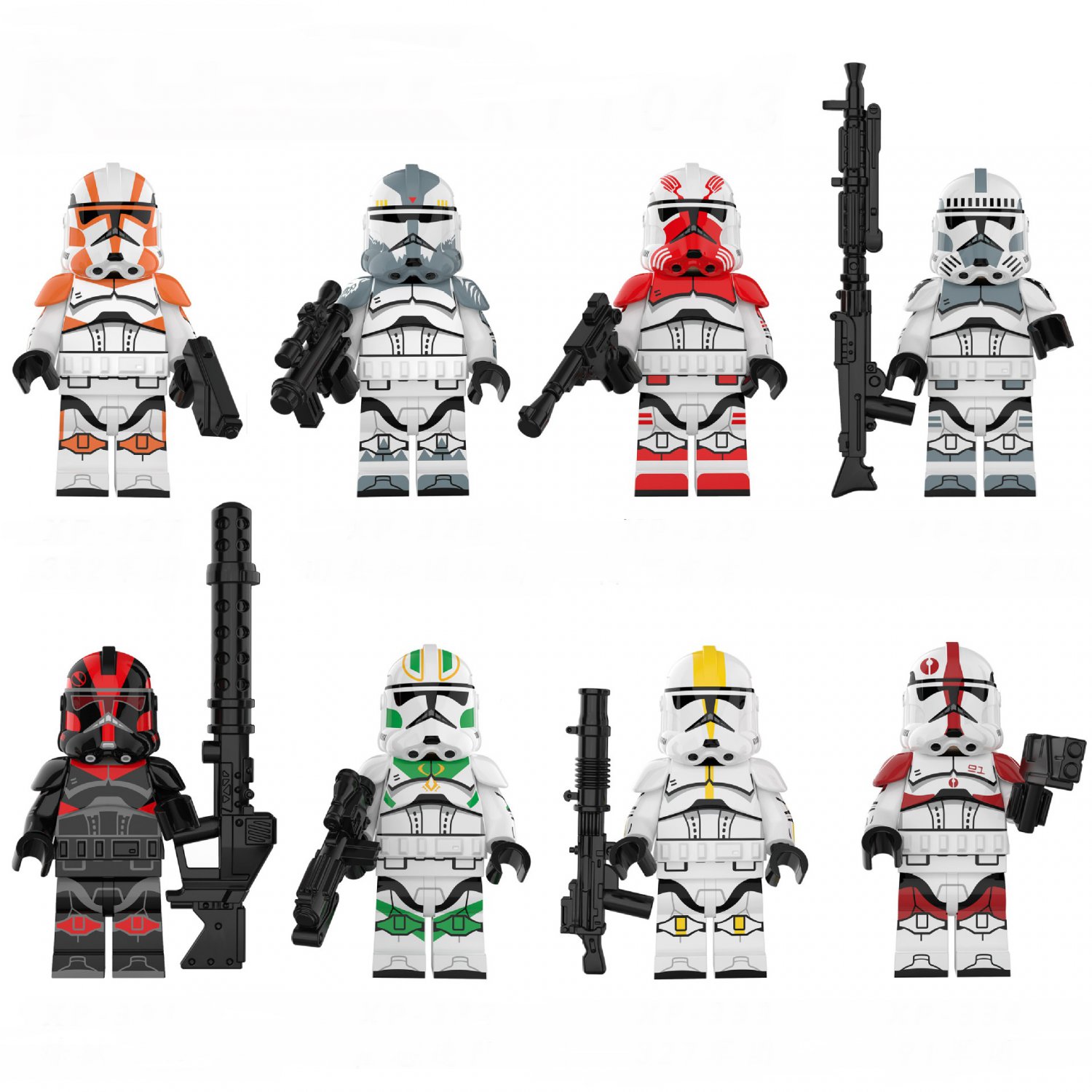 Old Republic Clone Commander Kamino Escort Clone Troopers Minifigures ...