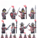 Red Dragon Knight Soldier Minifigures Lego Compatible Medieval Knights Set