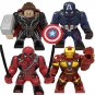 Big Deadpool Thor Captain America Iron Man Minifigures Lego Compatible Christmas Super Heroes Sets