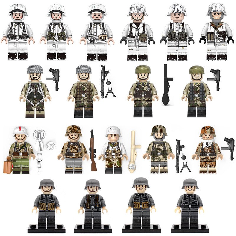 WW2 Army Germany Bundeswehr SS Minifigures Lego Compatible Military base