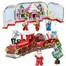 2020 Christmas Gift Train Santa Minifigures Lego Compatible Christmas Train Sets