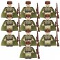 10pcs Soviet Union Sniper Soldiers Minifigures Lego Compatible WW2 Soldiers Sets