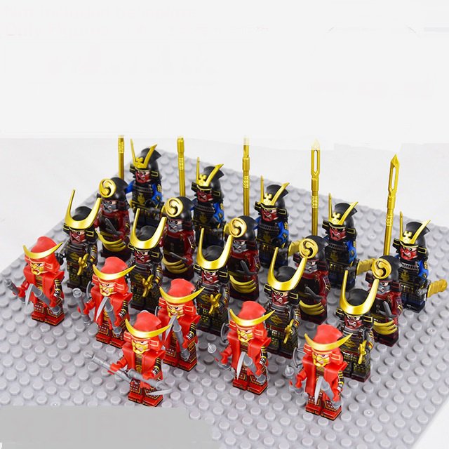 11pcs Japan Samurai Minifigures Lego Compatible Christmas Middle Ages Sets