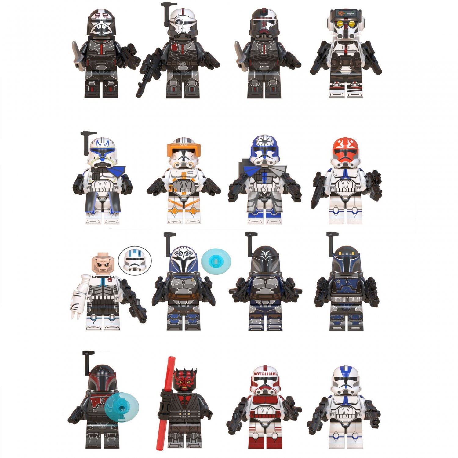 Death Watch Mandalorian 501st Legion Stormtrooper Minifigures Lego ...