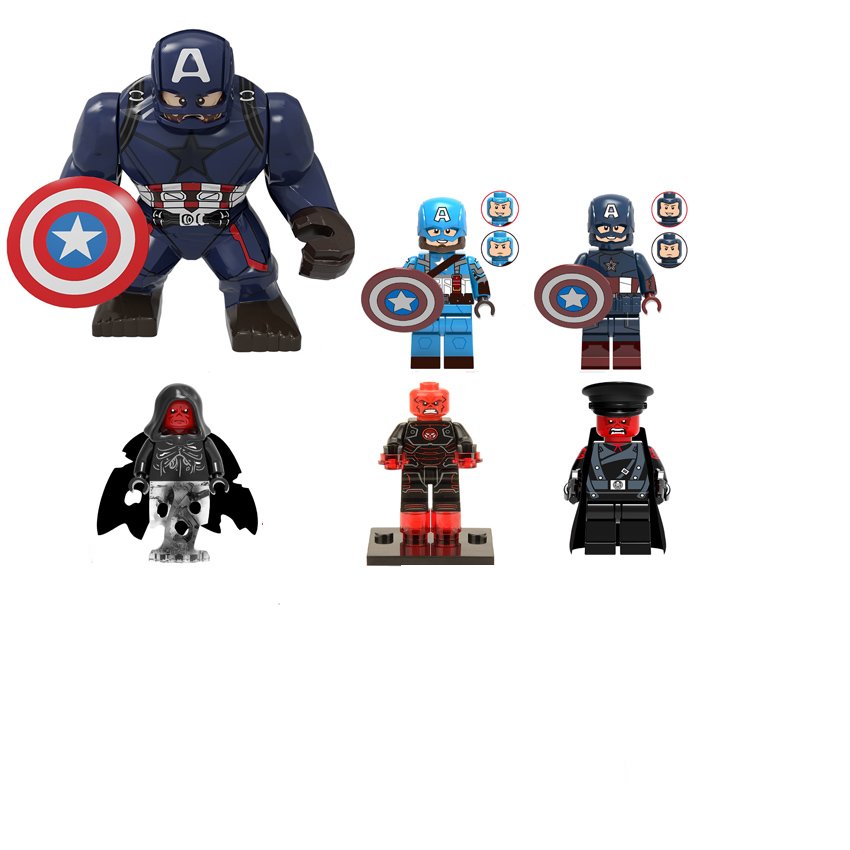 Captain America Vs Red Skull Minifigures Lego Compatible Captain America 1 Movie Sets