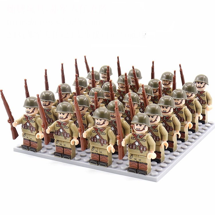 24pcs Ð¡Ð¡Ð¡Ð  Army WWII Soldiers Minifigures Lego Compatible Military Sets