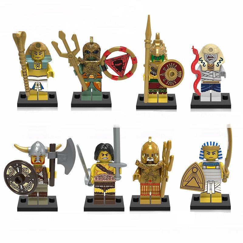 Pharaoh Atlantis Aztec Warrior Viking Warrior Atlantis Minifigures Lego Compatible Movie 2021