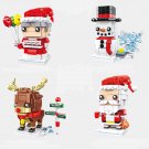 Big Mrs.Claus Snowman Reindeer Santa Claus Minifigures Lego Compatible Brick Sets