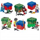 Military Airdrop Box paratroopers Minifigures Lego Compatible WW2 Sets