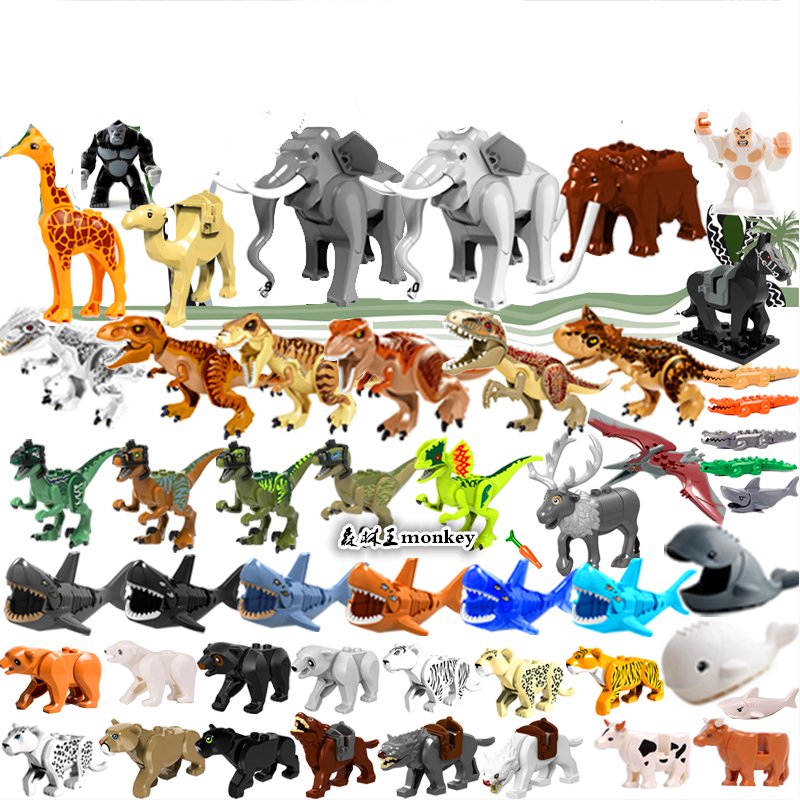 50pcs World Animal Sets Building Block Toy Lego Compatible Zoo 2021