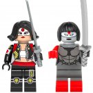2pcs Katana Tatsu Yamashiro Minifigures Lego Compatible Justice League of America Sets