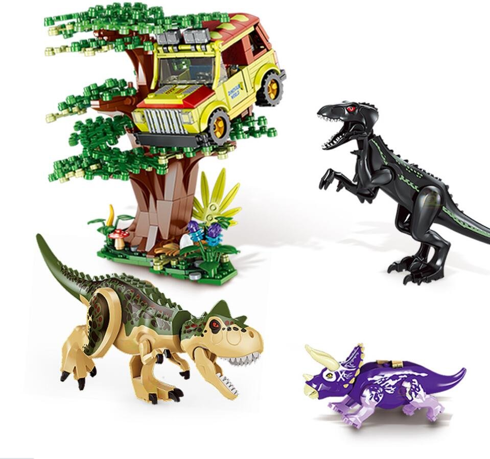 Jurassic World Indoraptor Carnotaurus Sightseeing Bus Minifigures Lego ...