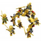 Golden Ninjago Masters of Spinjitzu Mech Minifigures Lego Compatible Toy